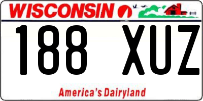 WI license plate 188XUZ