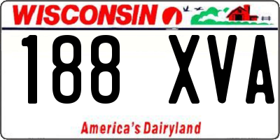 WI license plate 188XVA