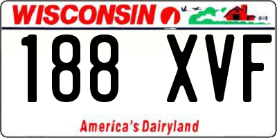 WI license plate 188XVF