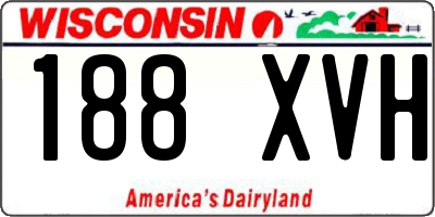 WI license plate 188XVH