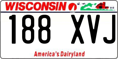 WI license plate 188XVJ