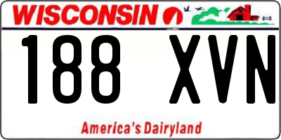 WI license plate 188XVN