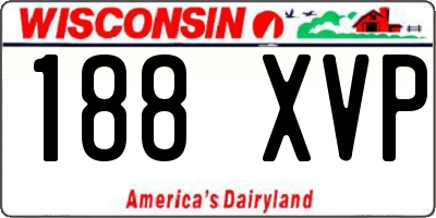 WI license plate 188XVP