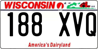 WI license plate 188XVQ