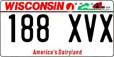 WI license plate 188XVX