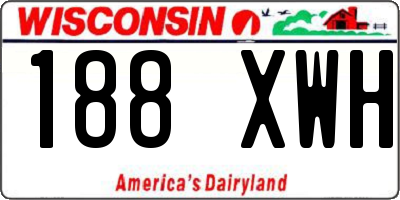 WI license plate 188XWH