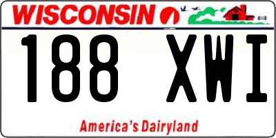 WI license plate 188XWI