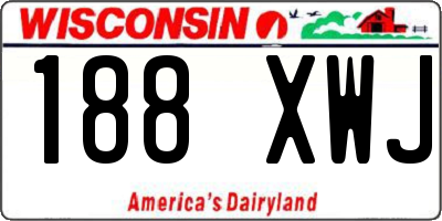 WI license plate 188XWJ