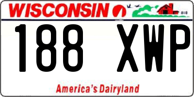 WI license plate 188XWP