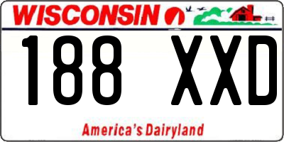 WI license plate 188XXD