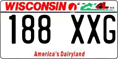 WI license plate 188XXG