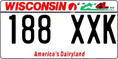WI license plate 188XXK
