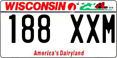 WI license plate 188XXM