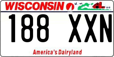 WI license plate 188XXN