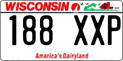 WI license plate 188XXP