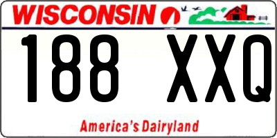 WI license plate 188XXQ