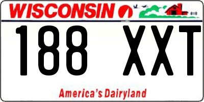 WI license plate 188XXT