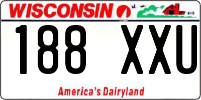 WI license plate 188XXU