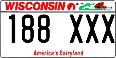 WI license plate 188XXX