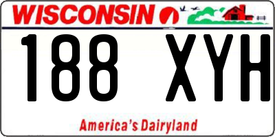 WI license plate 188XYH