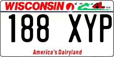 WI license plate 188XYP
