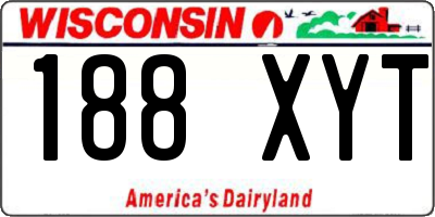 WI license plate 188XYT
