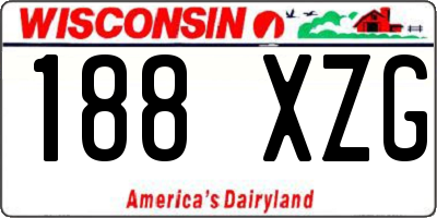 WI license plate 188XZG