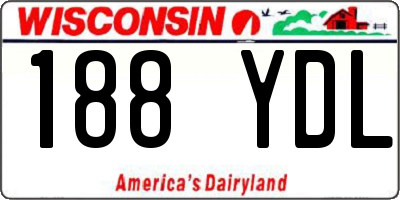 WI license plate 188YDL