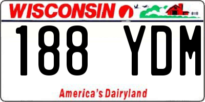WI license plate 188YDM