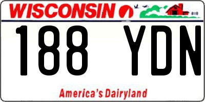 WI license plate 188YDN