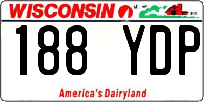 WI license plate 188YDP