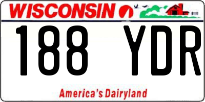 WI license plate 188YDR