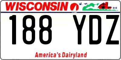 WI license plate 188YDZ