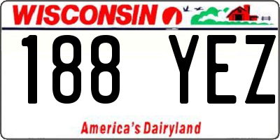 WI license plate 188YEZ