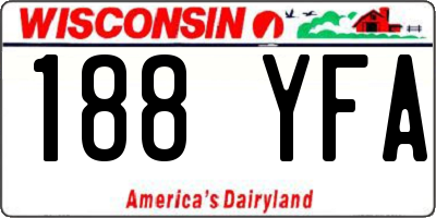 WI license plate 188YFA