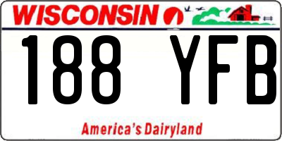 WI license plate 188YFB