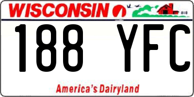 WI license plate 188YFC