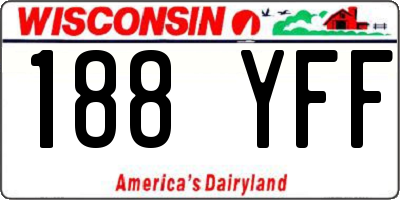 WI license plate 188YFF