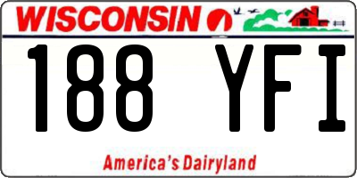WI license plate 188YFI