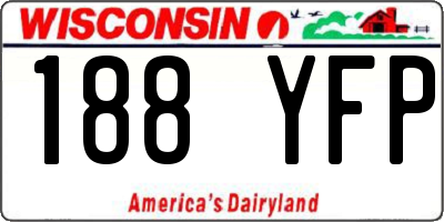 WI license plate 188YFP