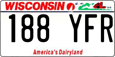 WI license plate 188YFR
