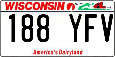 WI license plate 188YFV