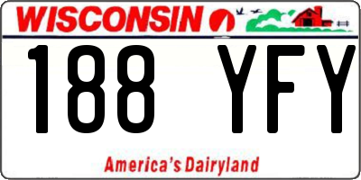 WI license plate 188YFY
