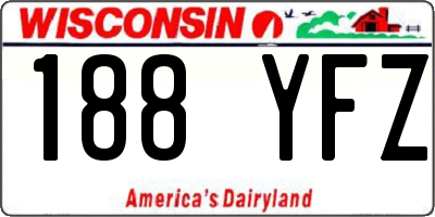 WI license plate 188YFZ