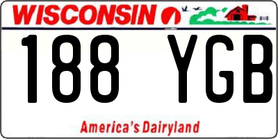 WI license plate 188YGB