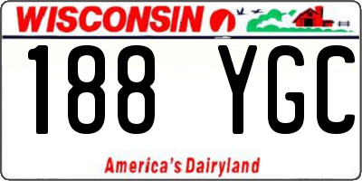 WI license plate 188YGC