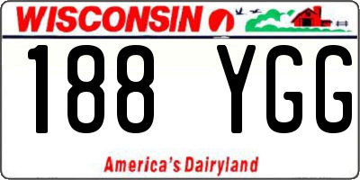 WI license plate 188YGG