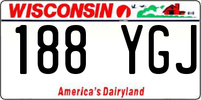 WI license plate 188YGJ