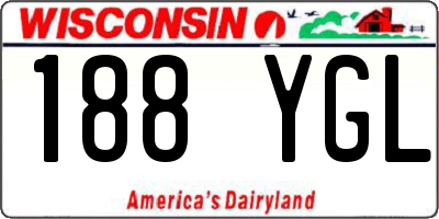 WI license plate 188YGL