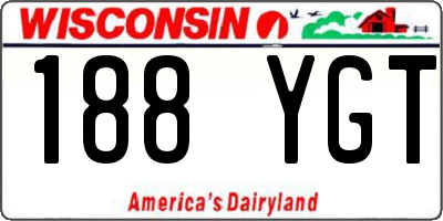 WI license plate 188YGT